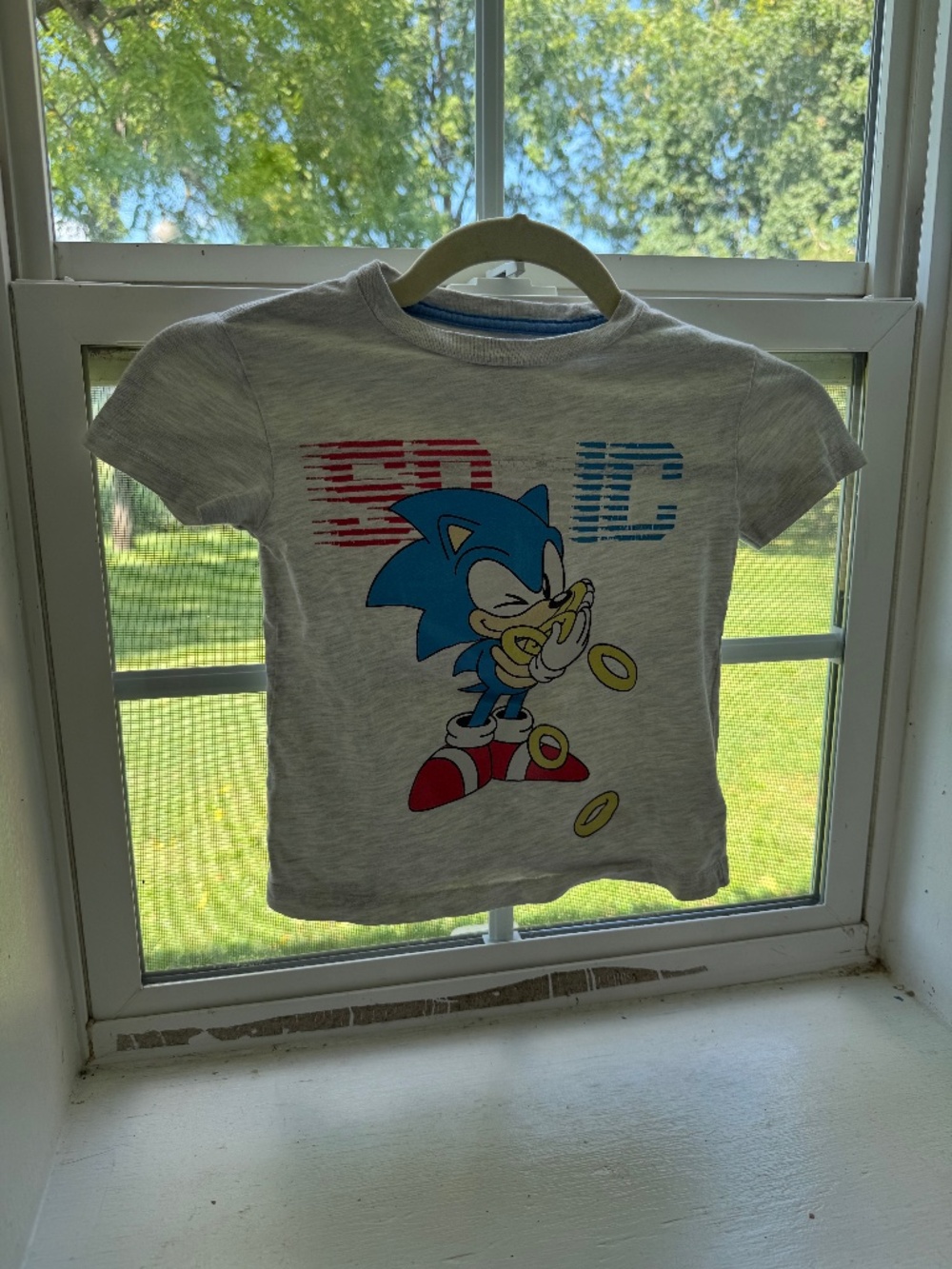 Sonic the Hedgehog Gray Graphic T-Shirt SEGA Youth Boys